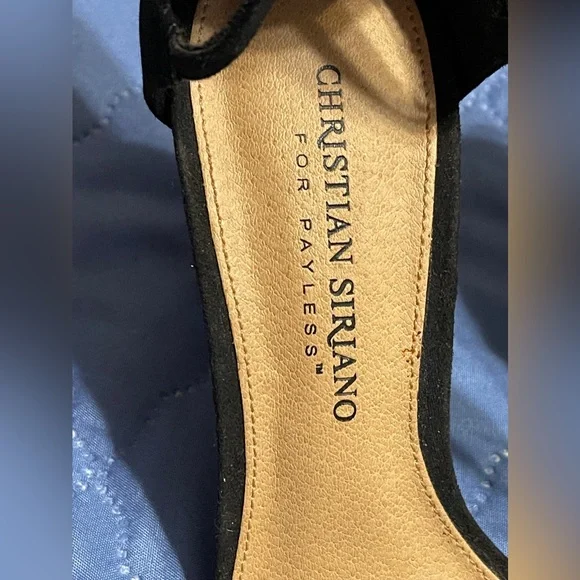 Christian Siriano Women's Kam Black Criss-Cross Pump Heel Shoes 5-1/2 Medium - Picture 11 of 12